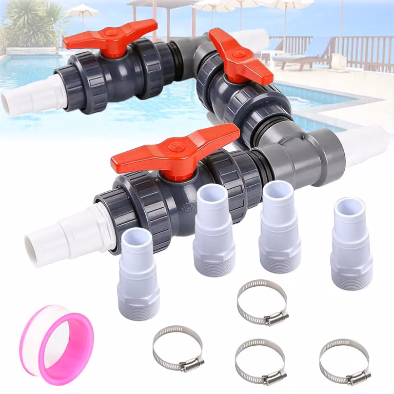 Kit di bypass per piscina, completo di tubi e adattatori