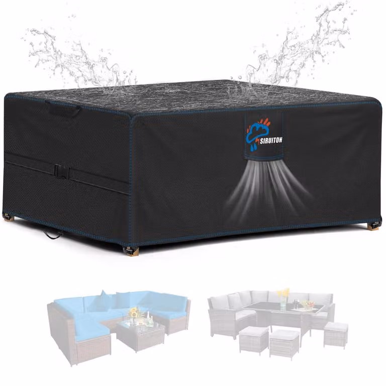 Copertura impermeabile per mobili da giardino, dimensioni 250x250x90 cm, tessuto Oxford 300D