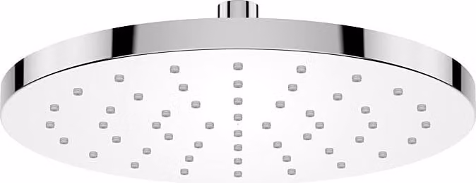 AquaCraft soffione doccia rotondo 250 mm | doccia a pioggia cromata | portata 12 l/min | design sottile | soffione in plastica ABS | montaggio a soffitto con attacco standard