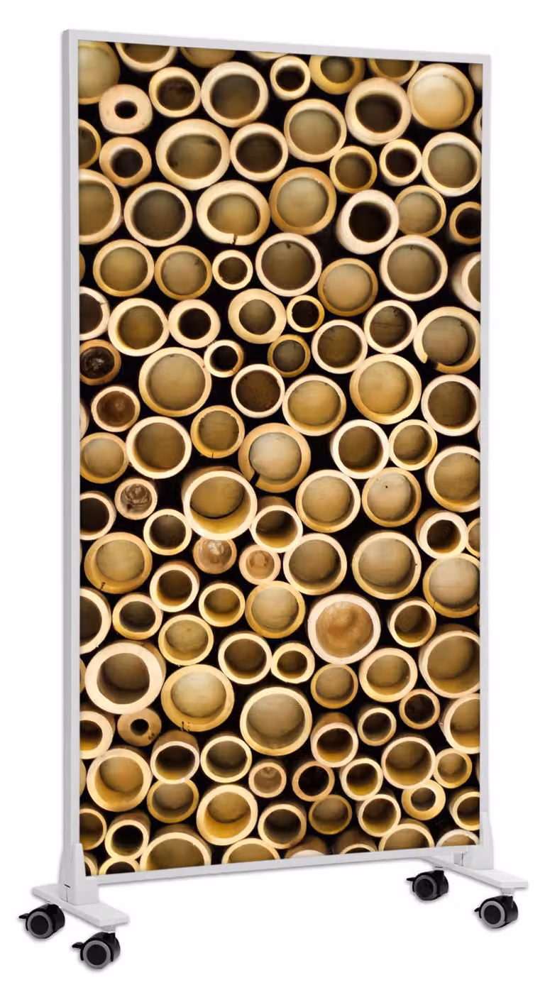 Riscaldatore a pannello da pavimento, 800 Watt - Motivo: bambù - Elemento riscaldante in Vetroceramica