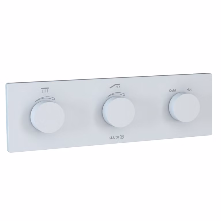 KLUDI TRONIC / PUSHTRONIC thermostat électronique encastré, Set d'encastrement brut avec set de finition, HotStop, 3830053-00, 3830053-00