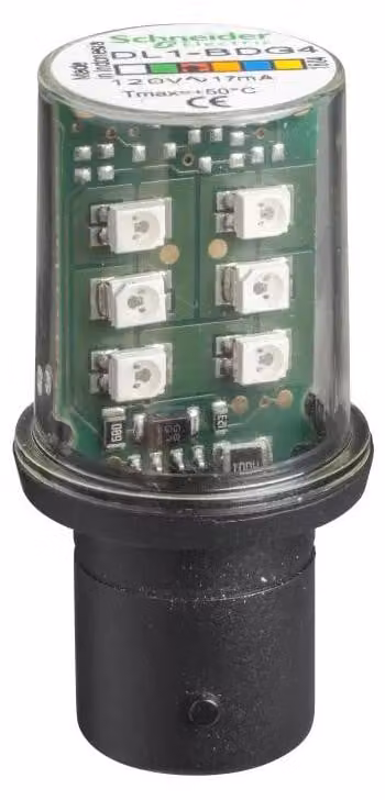 Lampada LED Schneider Electric, rossa per dispositivi di comando e segnalazione, BA 15d, 120 V DL1BDG4
