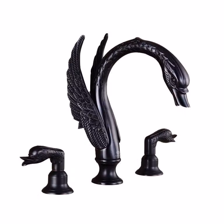 Rubinetto lavabo KRAN swan retro GOLD ERNA