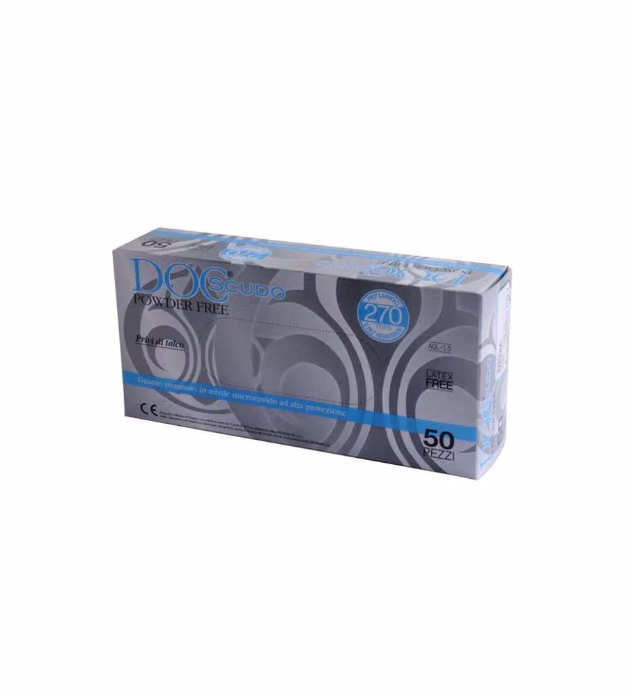 Guanti Nitrile Doc Scudo Powder Free Pz  50 L