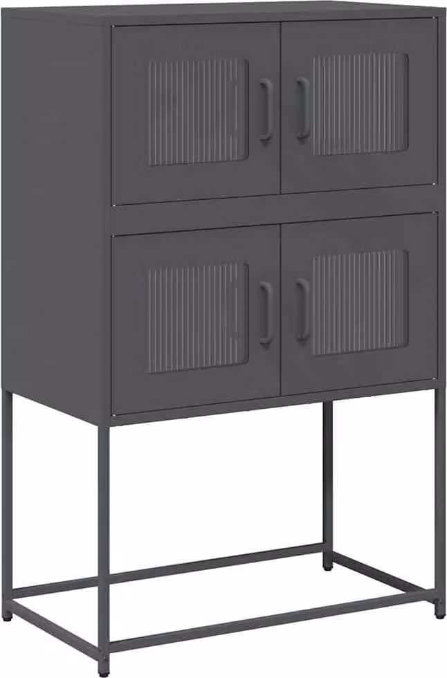 Credenza Antracite 68x39x107 cm Acciaio