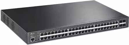 Switch TP-Link TL-SG3452XP Omada Managed L2+ con 48 porte Gigabit PoE+ e 4 slot SFP+ 10GE, Nero – 1