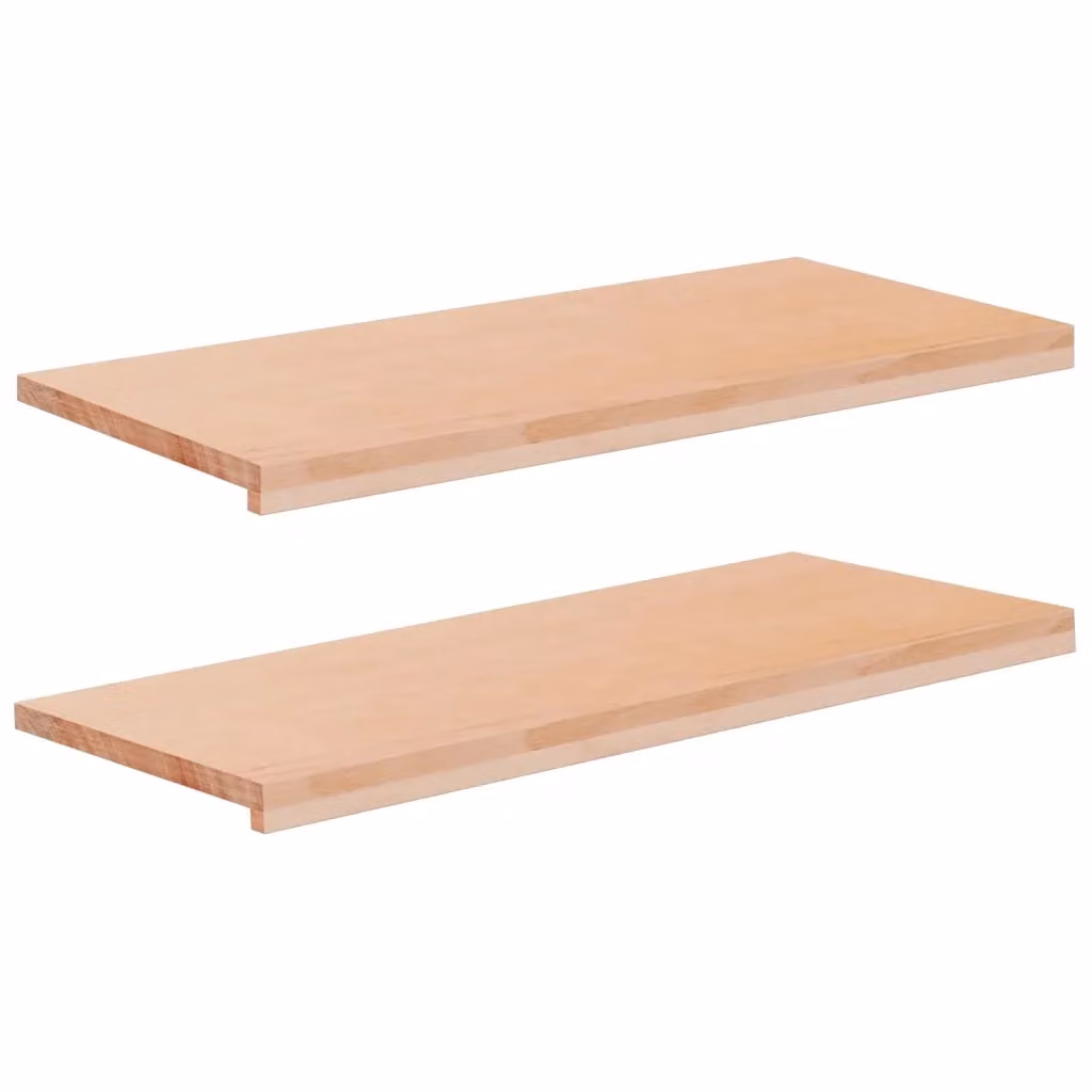 Set di 2 soglie per finestre vidaXL in legno color beige L: 100 cm, P: 40 cm, H: 2 cm – 2