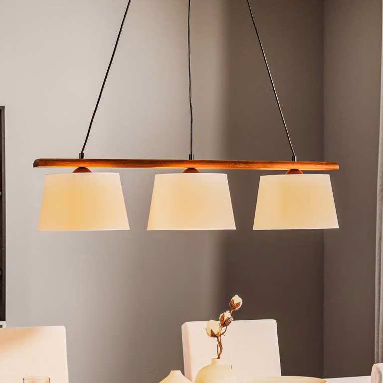 Lampada a sospensione Sweden Lamkur, dimmerabile, Legno scuro, Soggiorno / Sala da pranzo, Legno, Moderno, Lampada a sospensione