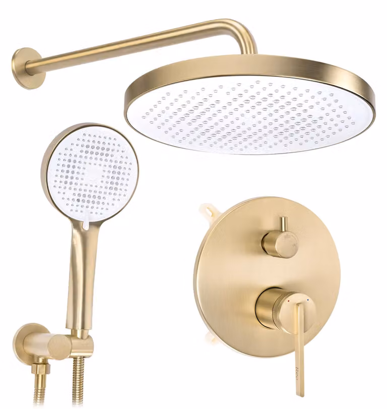 Set Doccia A Incasso REA Grace + Box Brush Gold