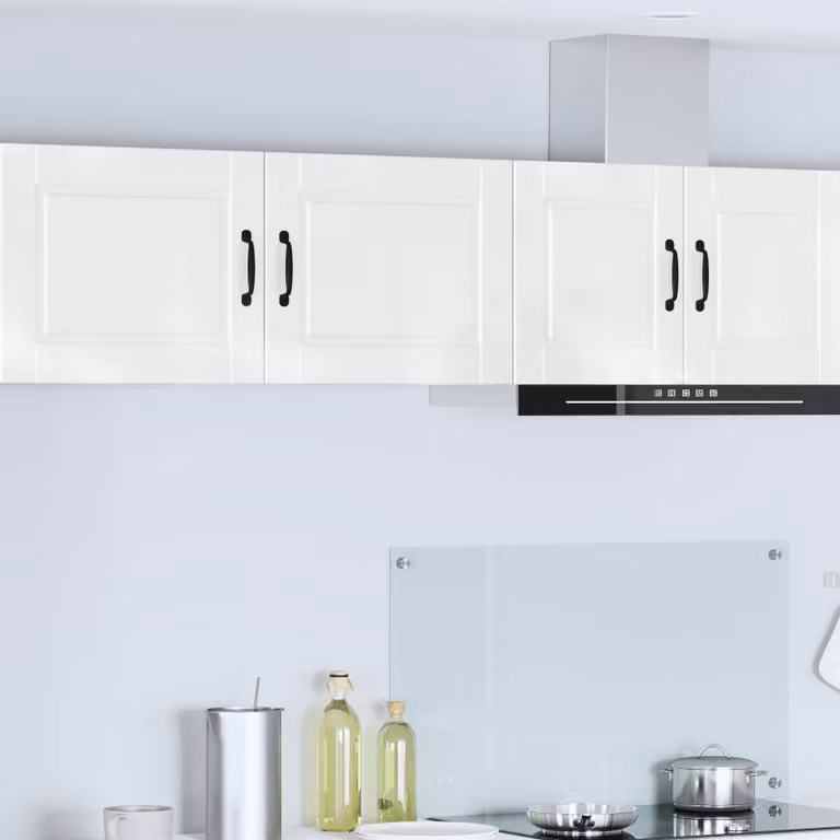Set di 2 armadietti a muro PORTO vidaXL bianchi lucidi in MDF per cucina
