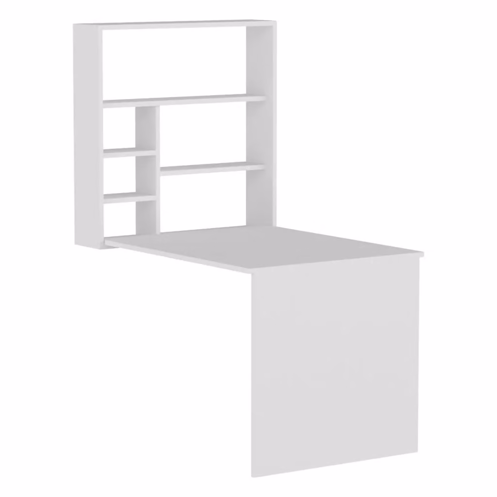 Scrivania DMORA Veglio moderna in legno bianco L: 90 cm, P: 59 cm, H: 74 cm – 2