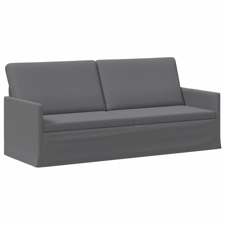 vidaXL Divano a 3 posti moderno in tessuto grigio con struttura in metallo L: 190 cm, P: 81 cm, H: 82 cm