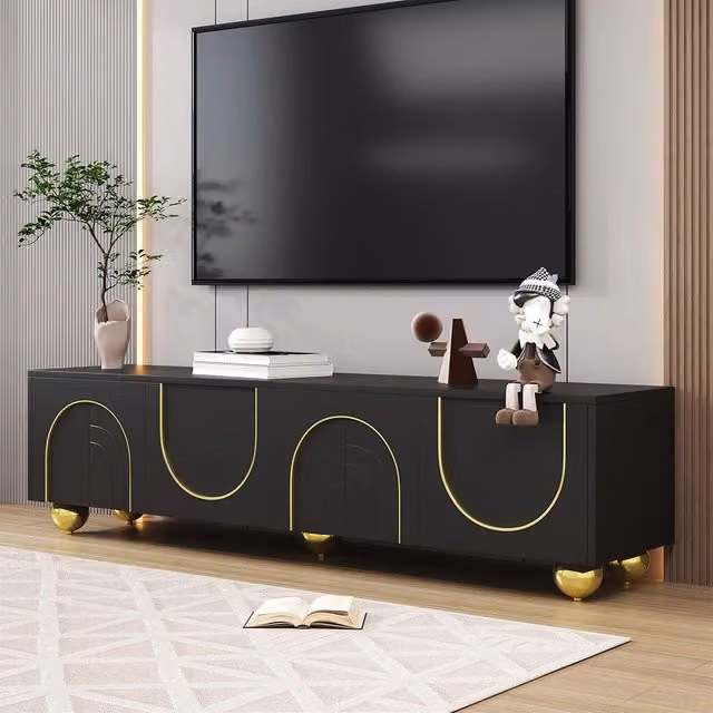 Mobile TV lussuoso - Xylo - Decorazioni dorate apertura a pressione