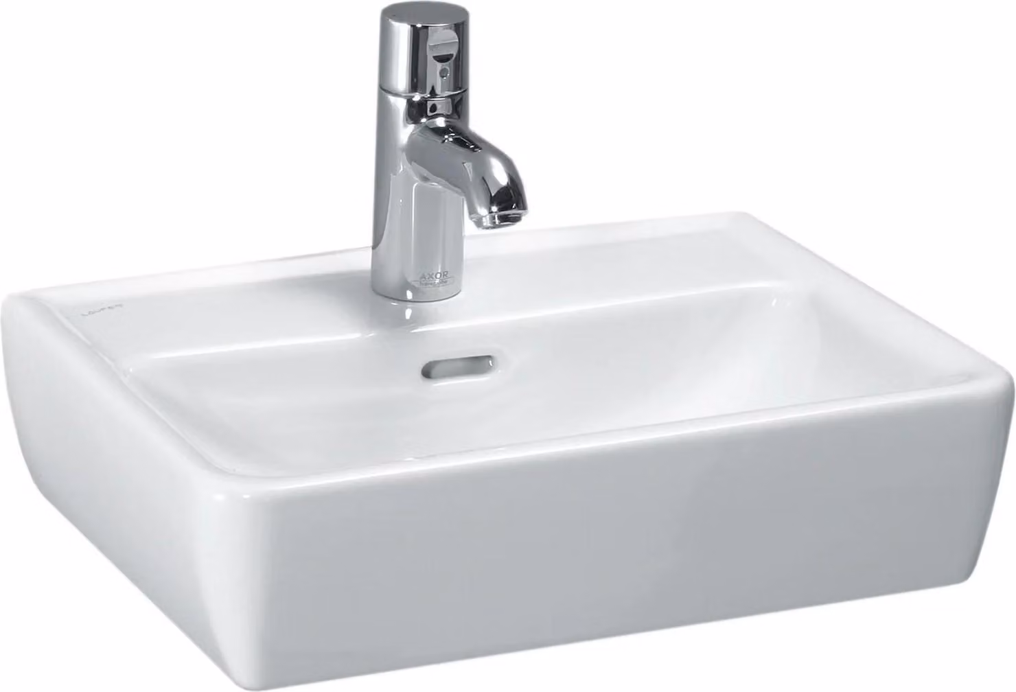 Laufen LF Pro HWB, 81195.2, 1 foro rubinetto, con troppopieno, fondo levigato, 450x340, bianco, 1 pz.