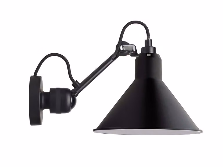 N°304 Lampada da Parete Nera - Paralume conico