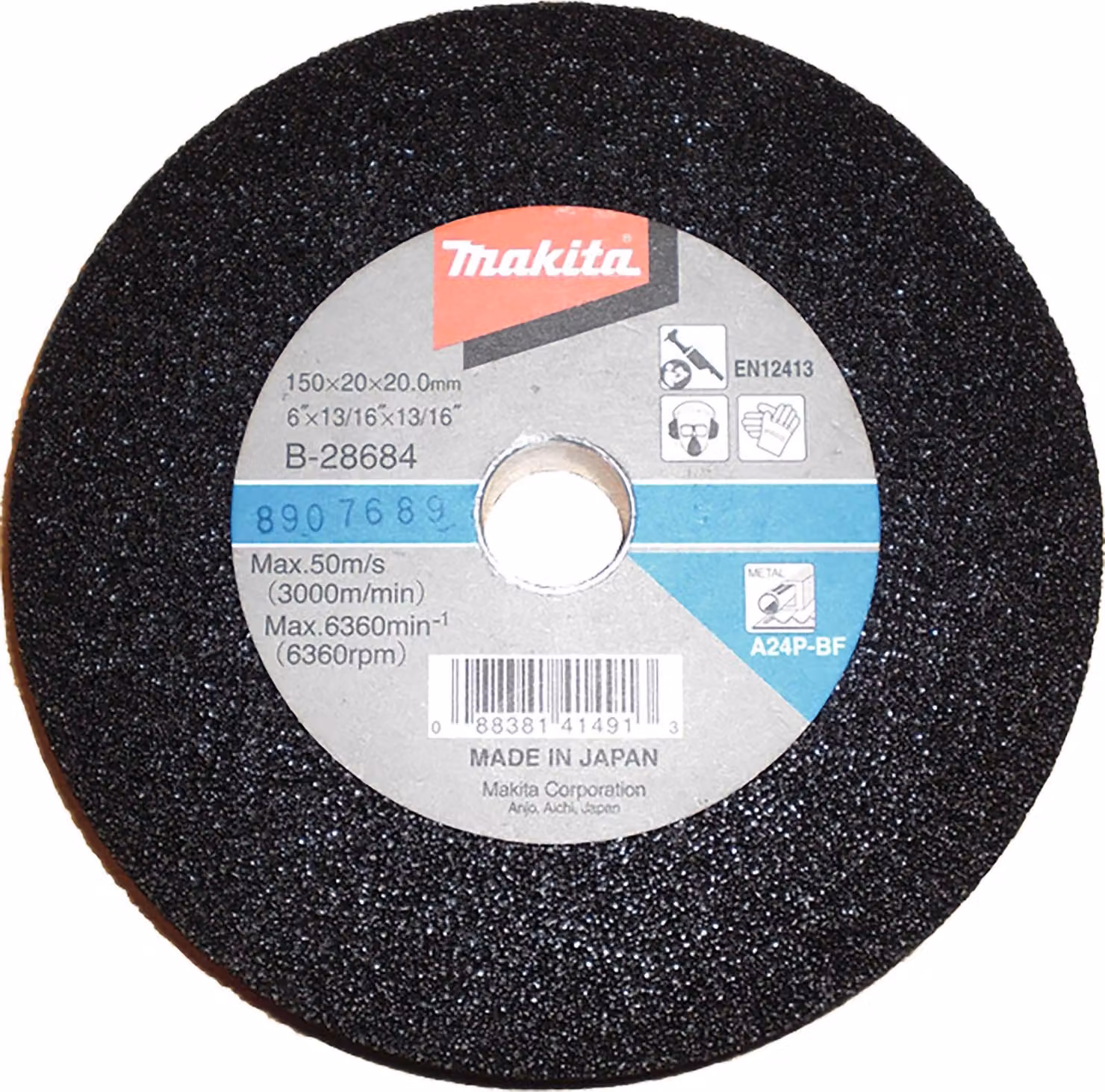 Pietre abrasive B-28684 D.150mm L.20mm Foro 20mm Grana 24