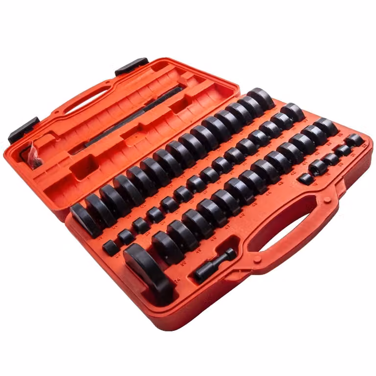 Set di trasmissione per boccole personalizzato, set di utensili da 52 pezzi, struttura Acciaio al carbonio, gamma di diametri dei dischi 18 mm - 74 mm