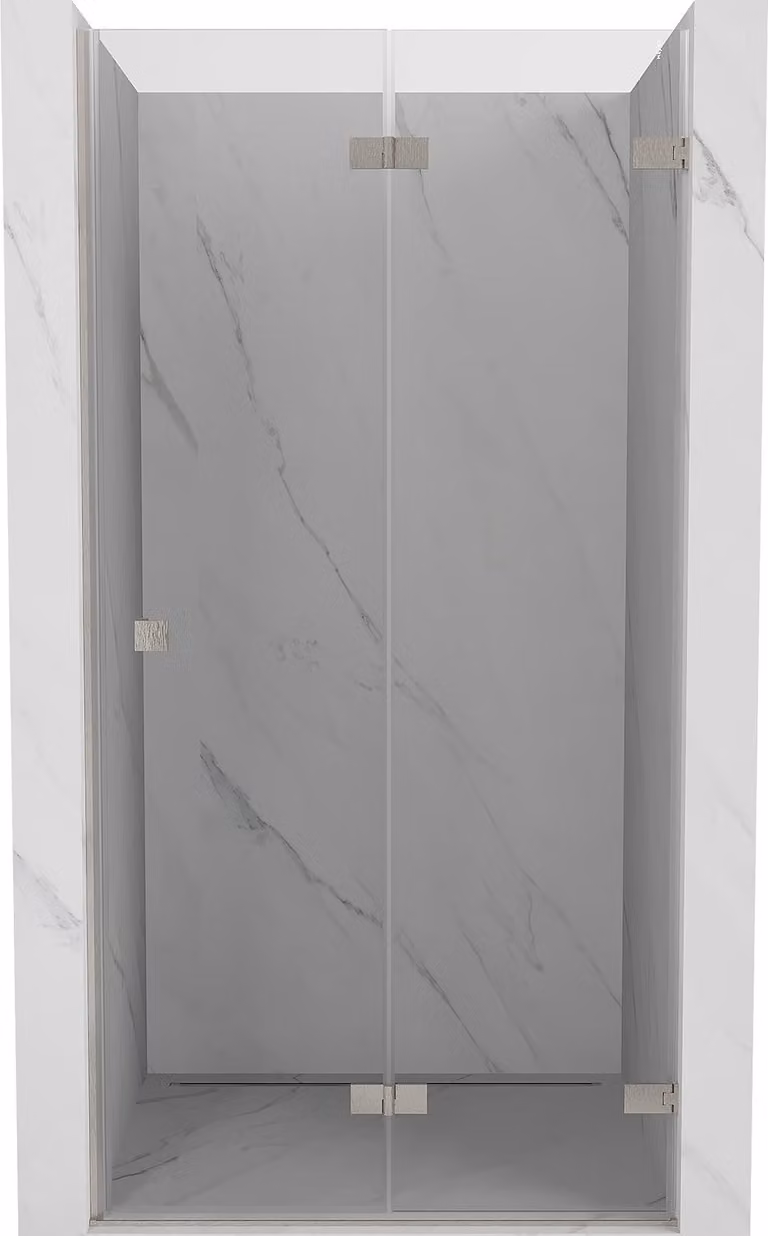 Mexen Lunar-F porta doccia pieghevole destra 50 cm, trasparente, nichel spazzolato - 836-050-000-97-00-P