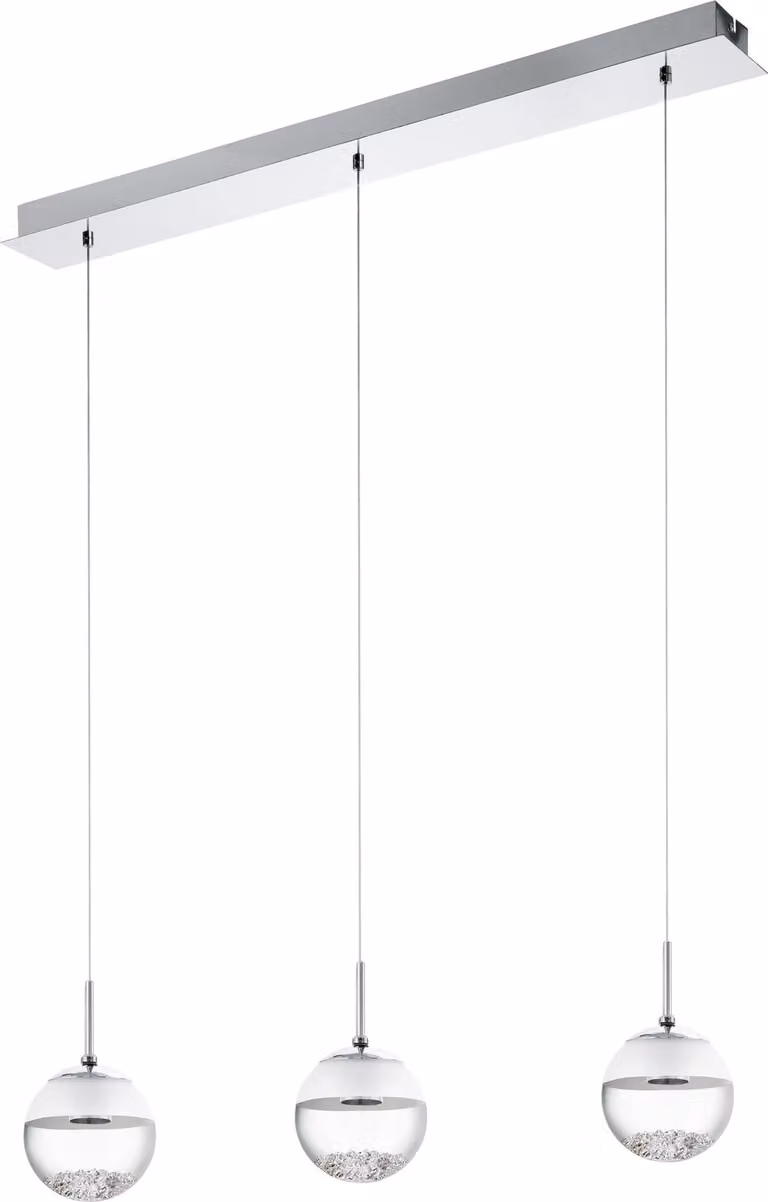 Eglo 93784 Montefio 1 LED lampada a sospensione a 3 luci cromo bianco chiaro