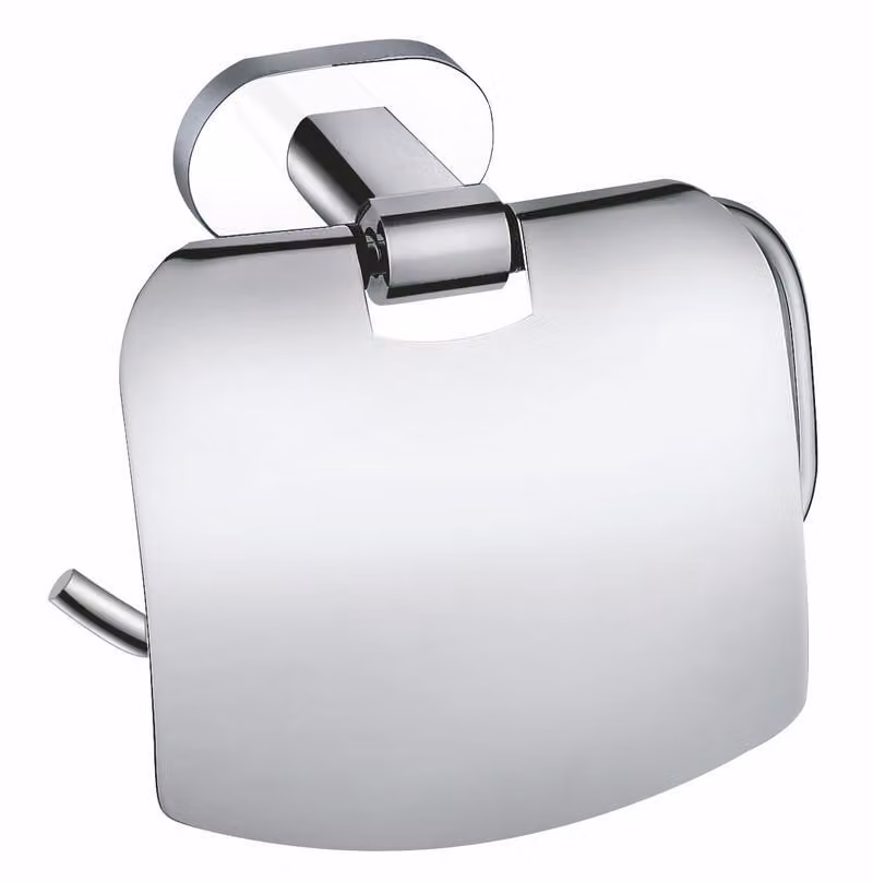 SLEZÁK-RAV: Porta carta igienica con coperchio cromo/bianco YUKON YUA0400CB