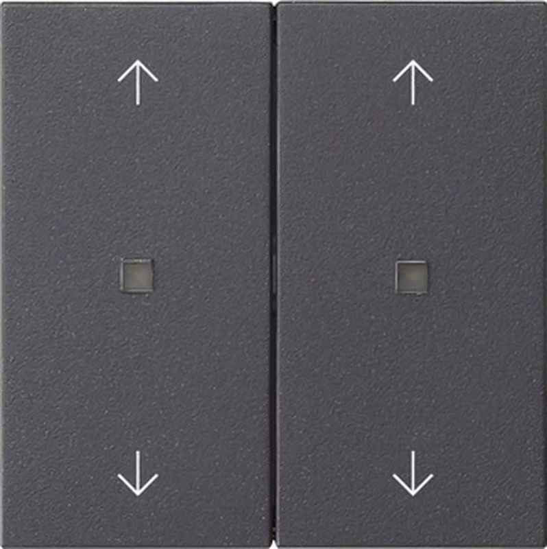 Gira Pulsante a bilanciere 2f con frecce, sistema di comando 55, antracite 538628