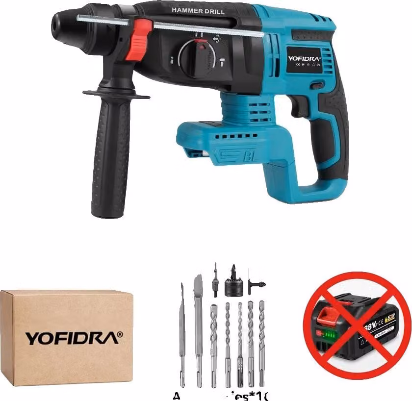 Trapano a percussione a batteria, motore brushless, senza batteria opzione 2
