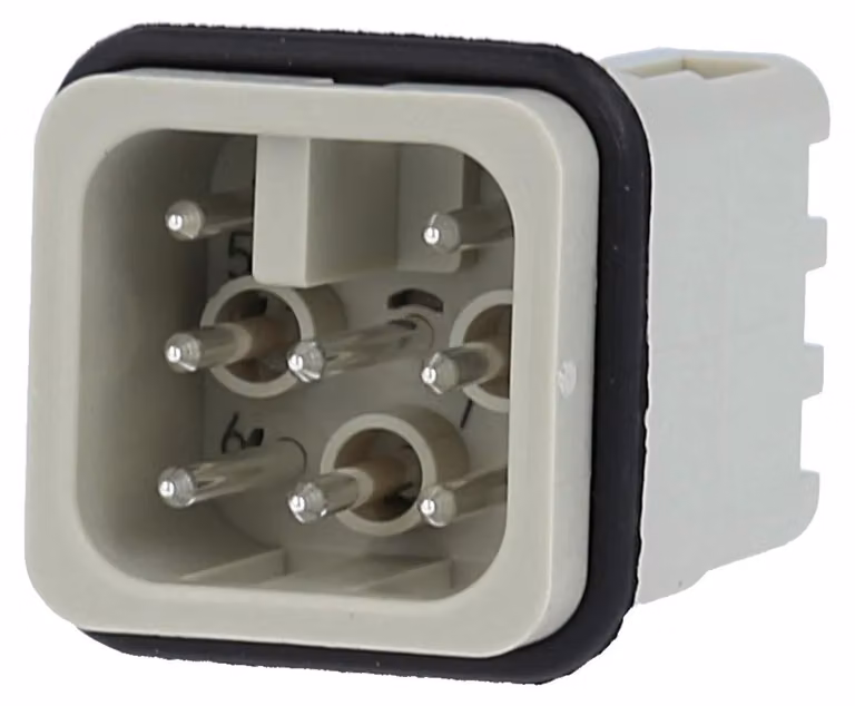 Connettore Harting Han 7D (M) a serraggio rapido, 7 poli + PE, 250V, 10A - 1 pezzo