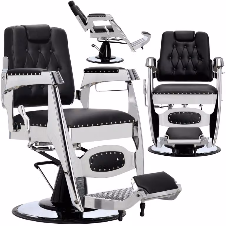 Poltrona da barbiere parrucchiere idraulica girevole per il salone barbiere barber shop Lancis Barberking