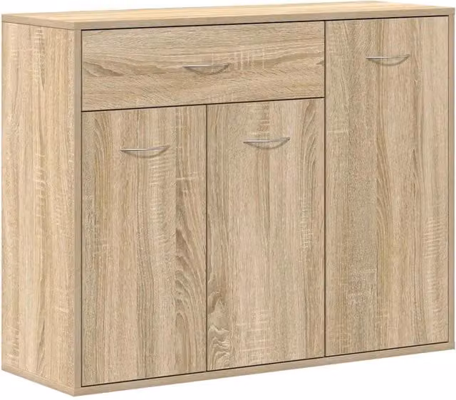 Credenza Buffet da pranzo in Legno Multistrato Rovere Sonoma L: 88 cm, P: 30 cm, H: 70 cm