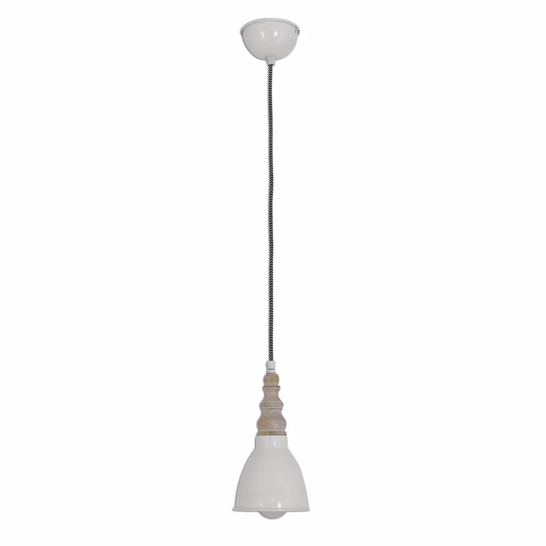 Lampada a sospensione in metallo Dehli / avorio