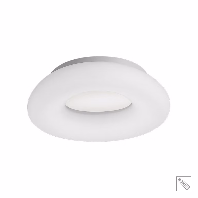 Plafoniera LED TRIVAN 21W bianco opaco L:35cm H:10cm L:35cm 2700-6500K regolabile incl. telecomando