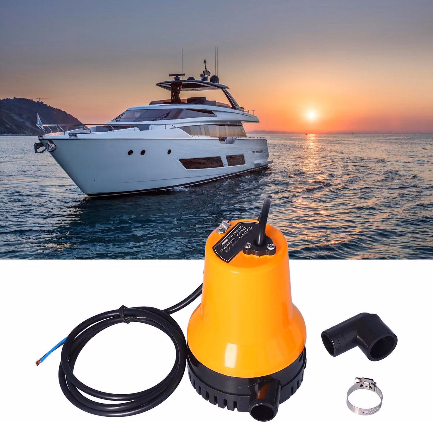 Pompa di sentina submersibile per barche 24 V, elettrica, 7000 giri/min, per l'irrigazione a sprinkler dei terreni agricoli