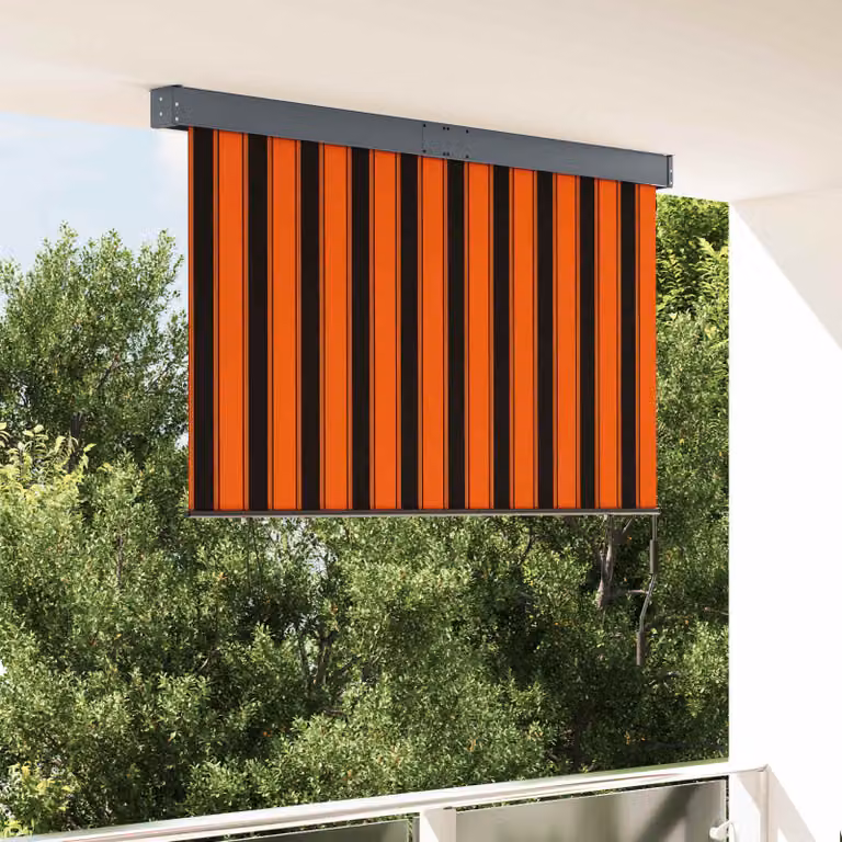 vidaXL Tenda a Rullo per Esterni 160x250 cm Arancione e Marrone
