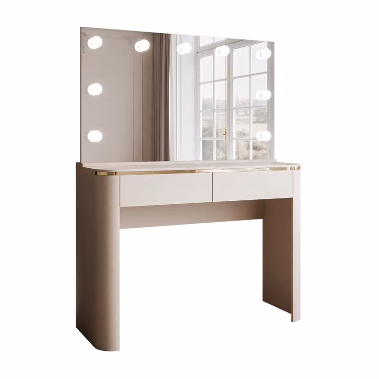 Comò da trucco AVELINE ELITE con specchio e illuminazione a LED