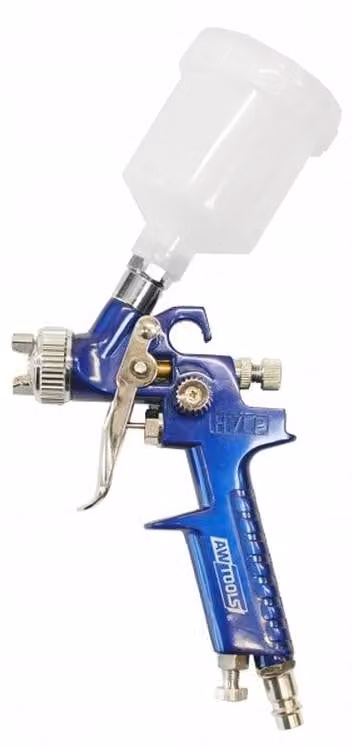 Spritzpistole di vernice mini HVLP 1.0mm con serbatoio superiore da 100ml AWTOOLS