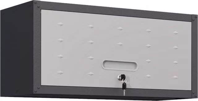 Armadio pensile da parete in acciaio con serratura mobile portautensili per garage e officina H34,5 x L75 x P30 cm