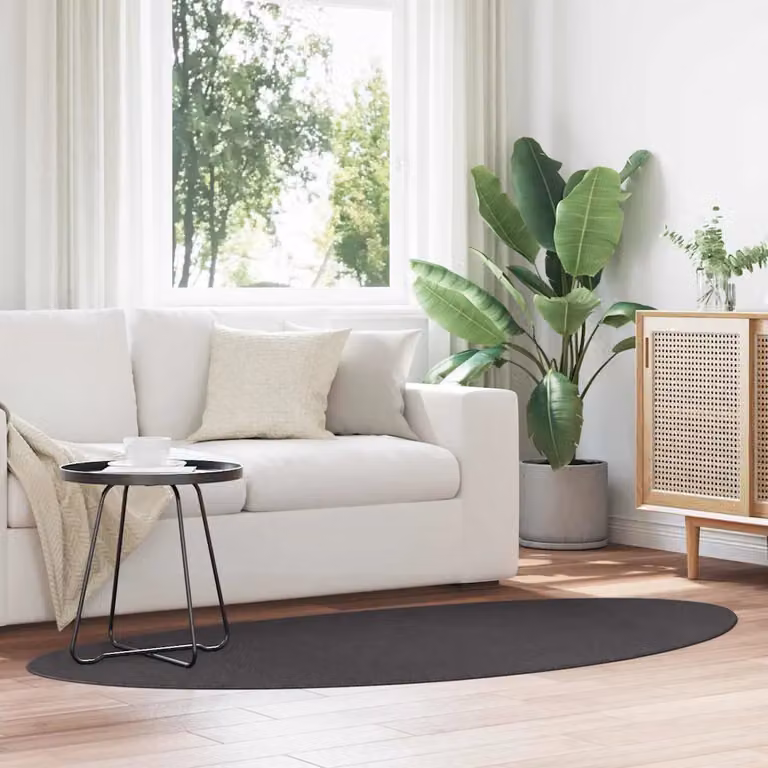 Tappeto moderno vidaXL HUARTE Antracite in poliestere, L 100 cm x P 200 cm