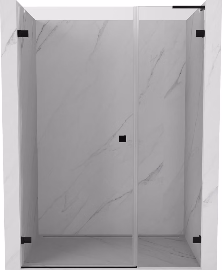Mexen Lunar-B L porta doccia battente sinistra 120 cm, trasparente, nero - 832SL-120-050-70-00-L