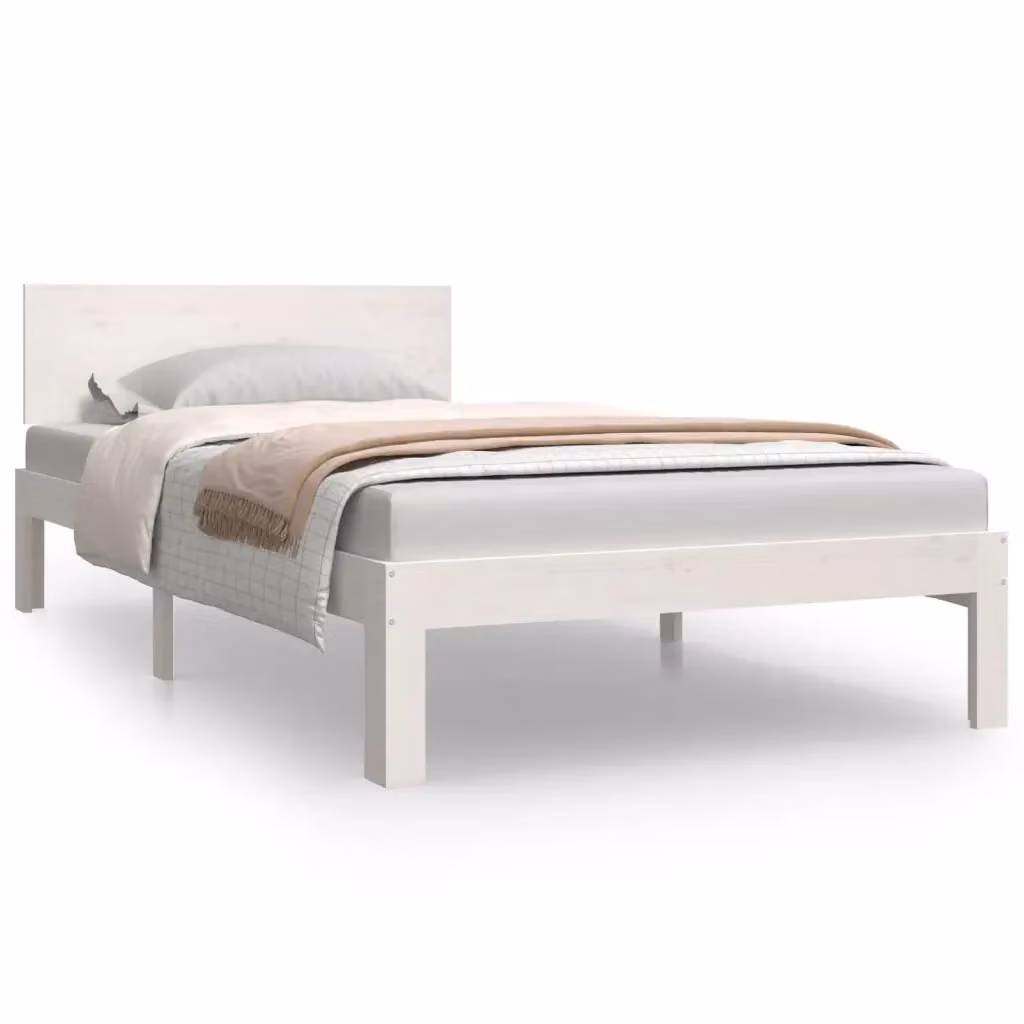 Giroletto bianco in legno massello di pino vidaXL L/P: 100 x 200 cm – 2