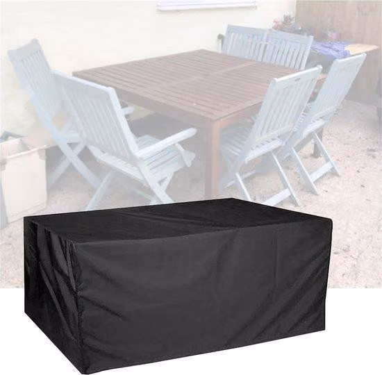 Copertura impermeabile per tavoli da giardino, tessuto Oxford 210D, rettangolare, con protezione UV