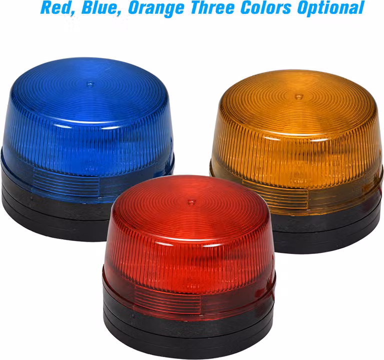Segnale stroboscopico di allarme cablato, avviso di sicurezza, luce LED, lampeggiante, impermeabile, 12 V, 120 mA, sicurezza garantita per il sistema, rosso