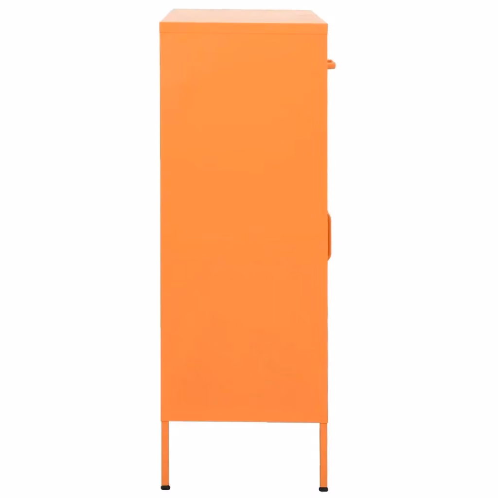 Armadietto da parete vidaXL in metallo arancione con ante a battente e cassetti interni L: 80 cm, P: 35 cm, H: 101,5 cm – 2
