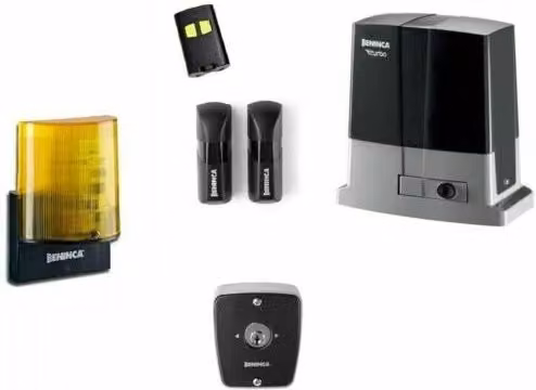 Kit di automazione Beninca per cancelli scorrevoli fino a 600kg 24VDC colore grigio KBULL624TURBO 959000902
