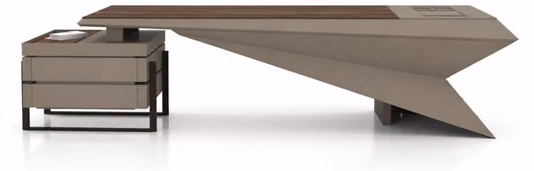 Scrivania design esecutivo, moderna postazione di lavoro