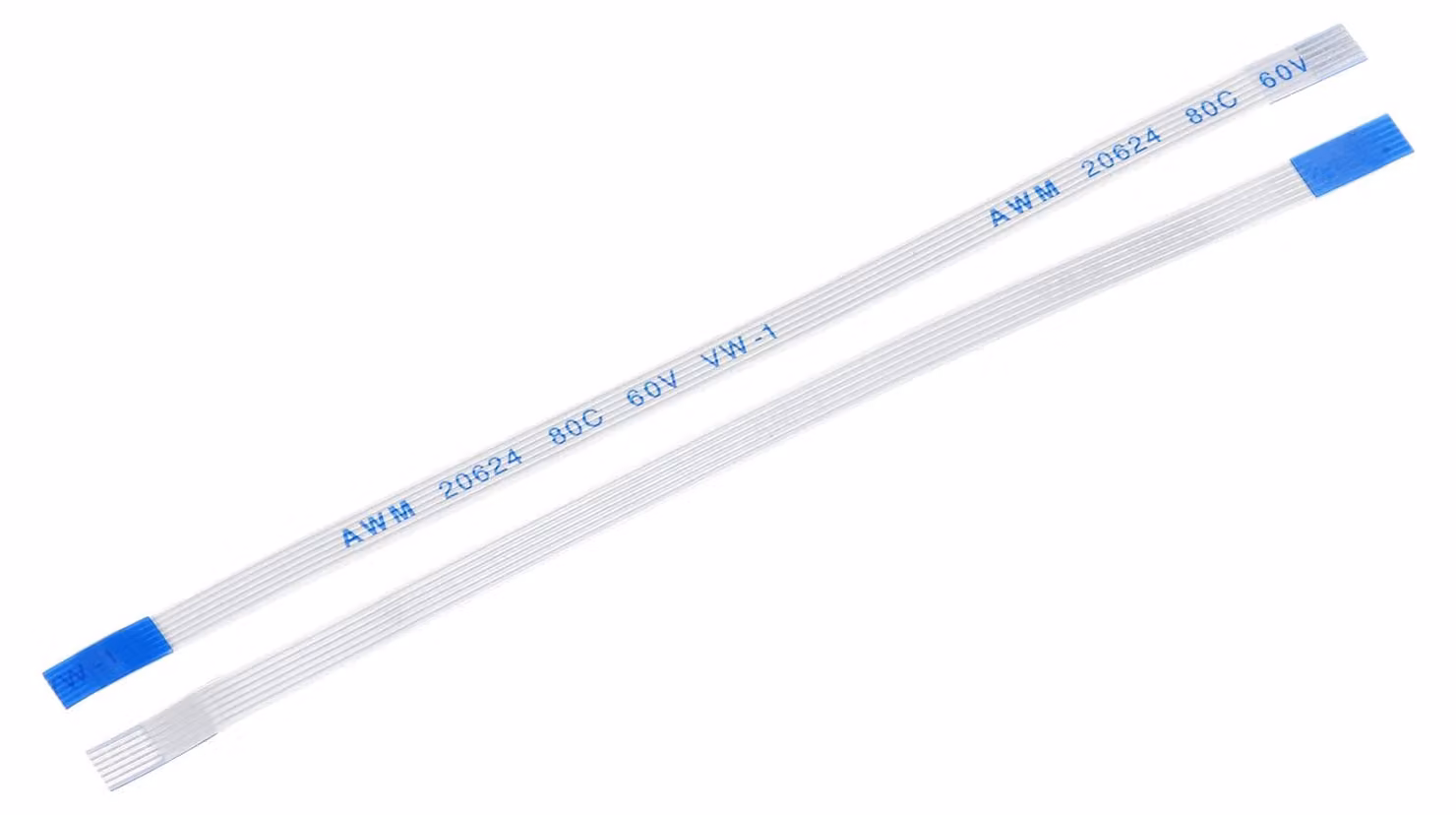 Confezione da 10 cavi piatti FFC a 6 poli, sezione 0,5 mm, lunghezza 100 mm, tipo B