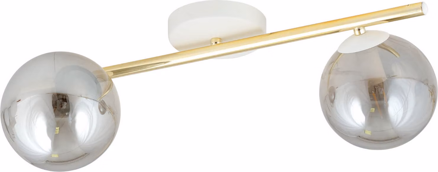 Lampada da soffitto Emibig 2xE14 10W SPLENDI con 2 paralumi color grafite 1247/2