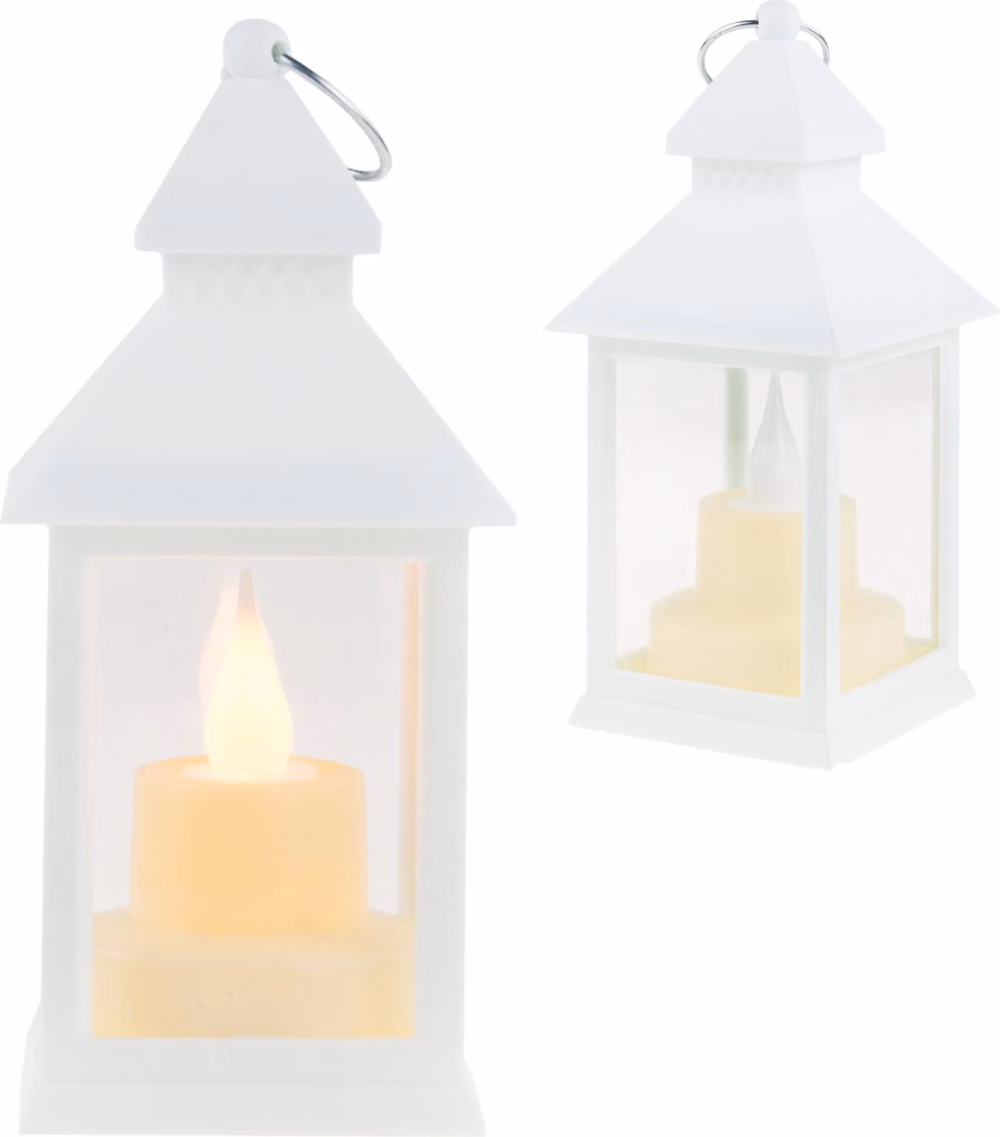 Lanterna a led bianca, Lanterna con candela, Lanterna a batteria, Fiamma