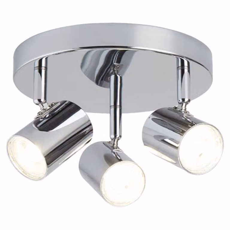 Searchlight Plafoniera a LED Rollo, Cromo / Argento, Soggiorno / Sala da pranzo, Metallo, Moderno, Plafoniera LED