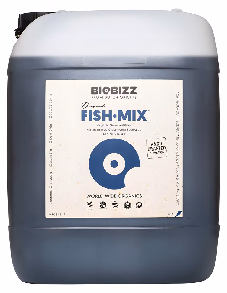 BioBizz Fish-Mix 10L Fertilizzante per la crescita e terriccio per la crescita e cocco XXL