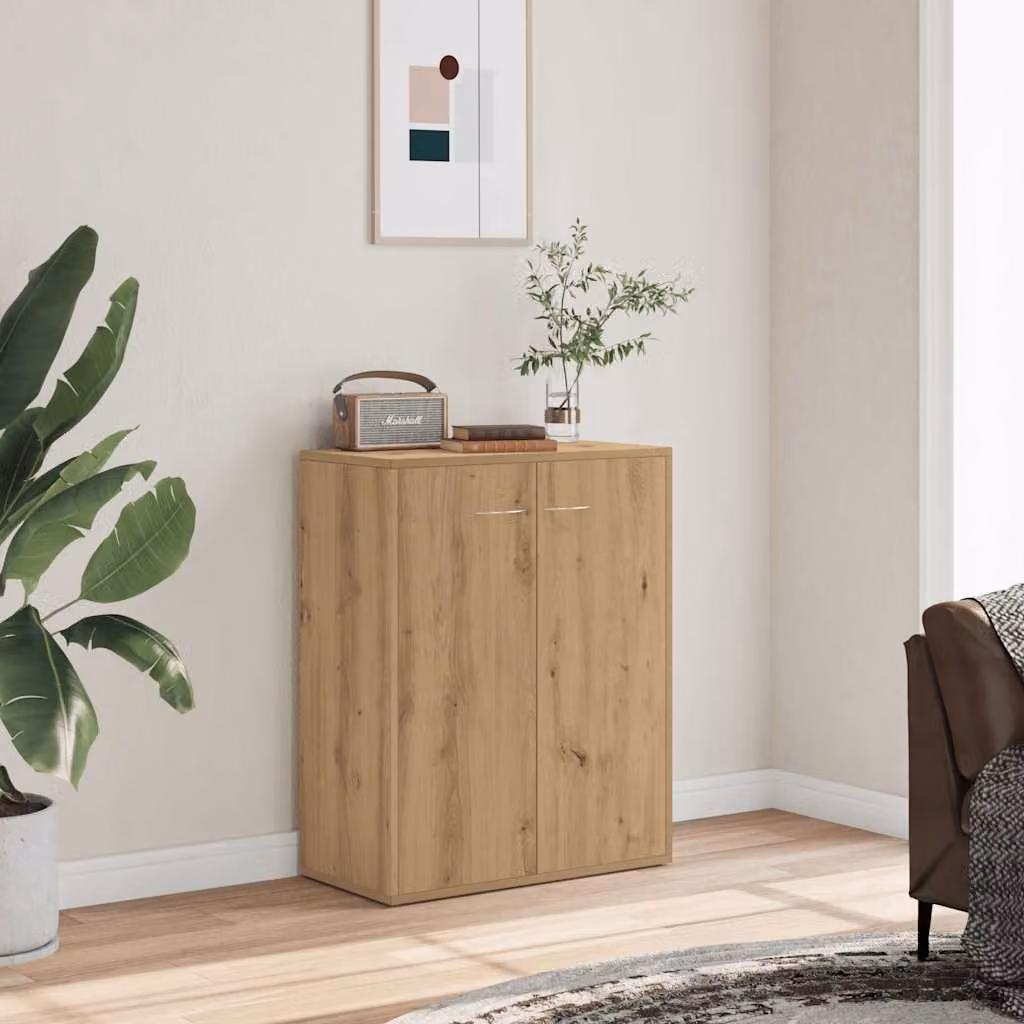 Credenza in legno stile classico vidaXL colore rovere marrone L: 60 cm, P: 30 cm, H: 75 cm